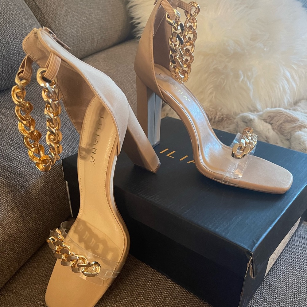 NUDE CUBAN LINK HEELS